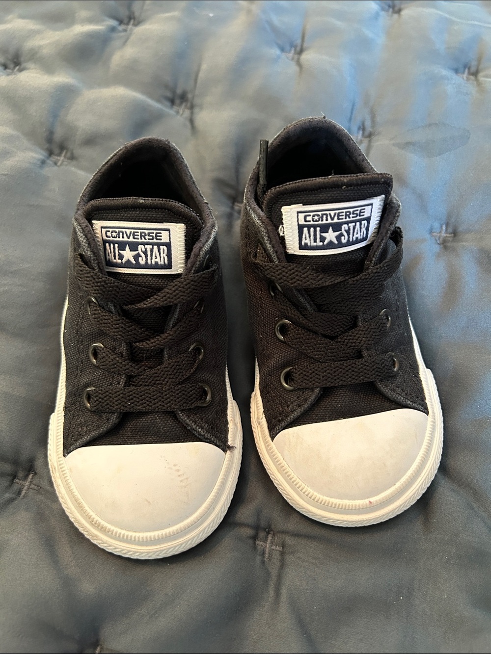 Converse Kids Black & White Low-Top Sneakers